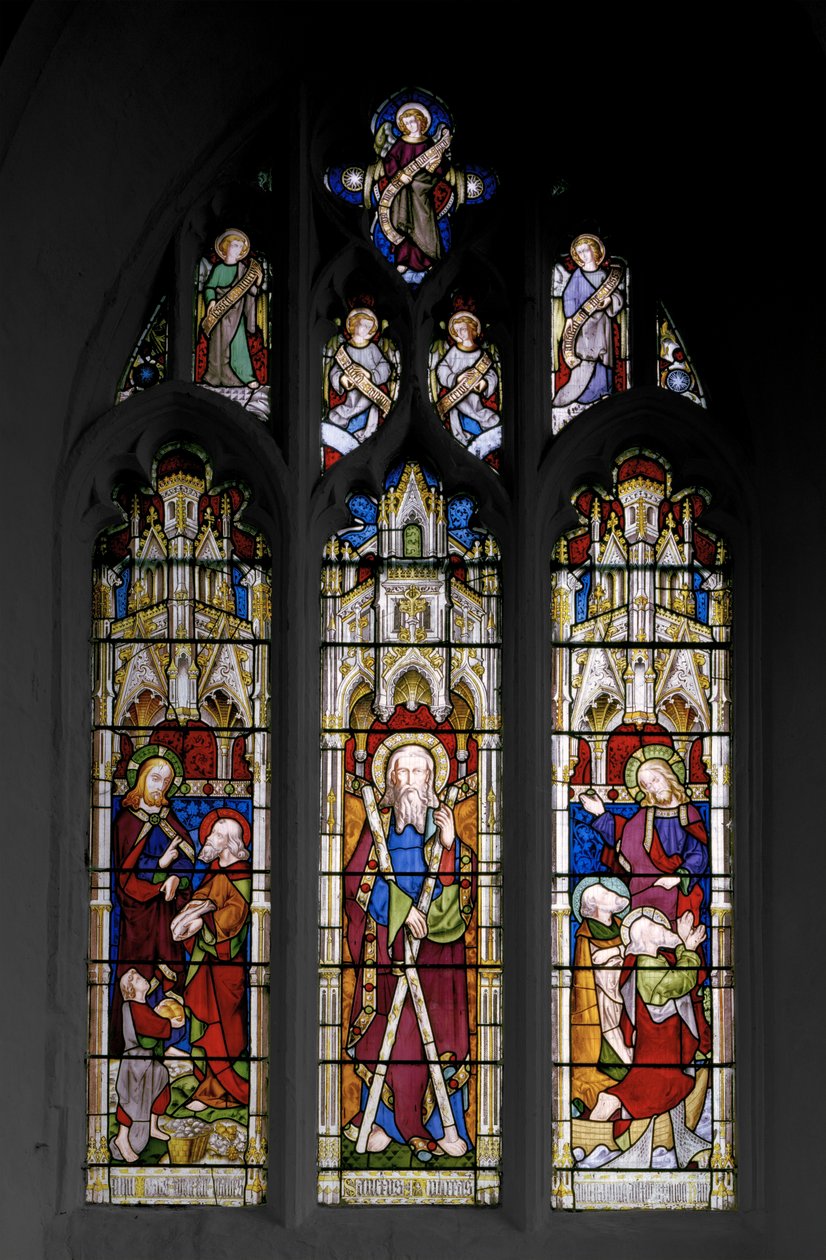 Aziz Andrew ve İsa Mucizeleri, 1851 (vitray) by Augustus Welby Northmore Pugin