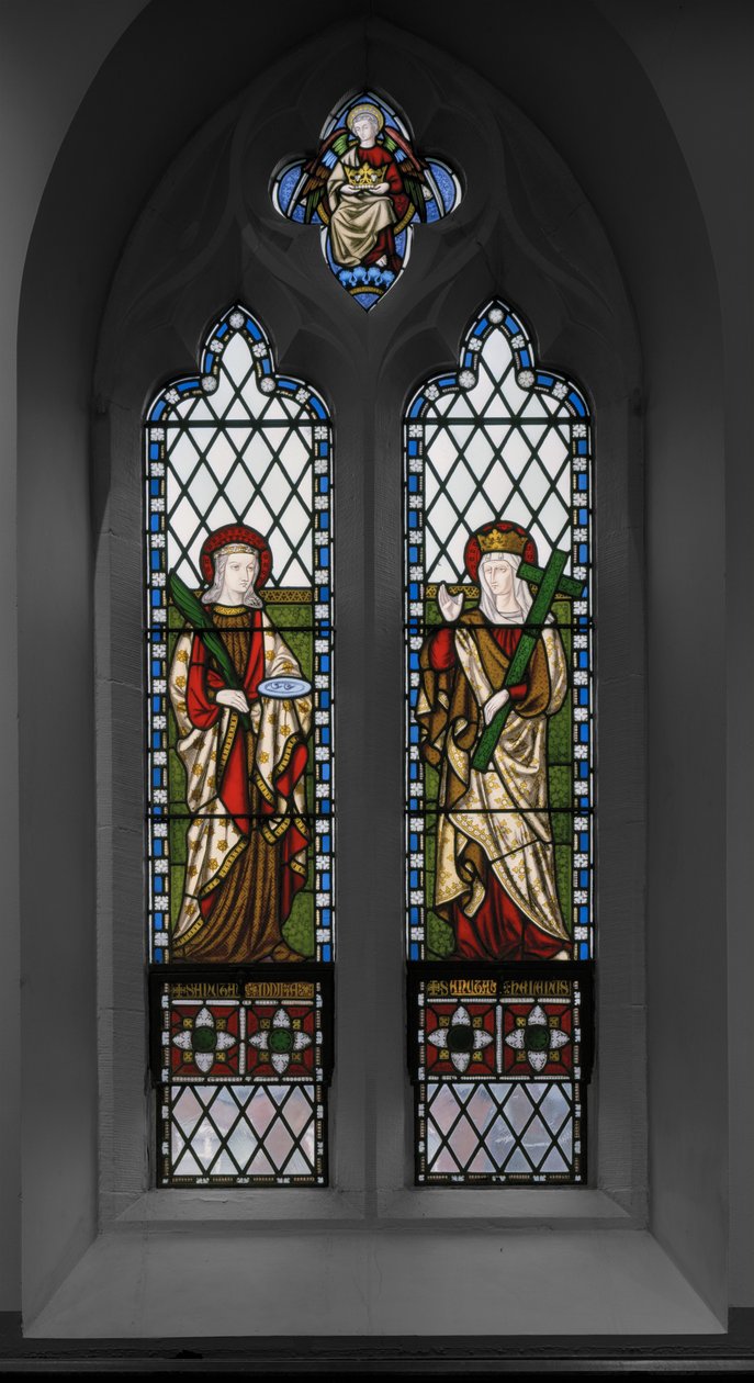 St. Lucy ve St. Helen, 1848 (vitray) by Augustus Welby Northmore Pugin