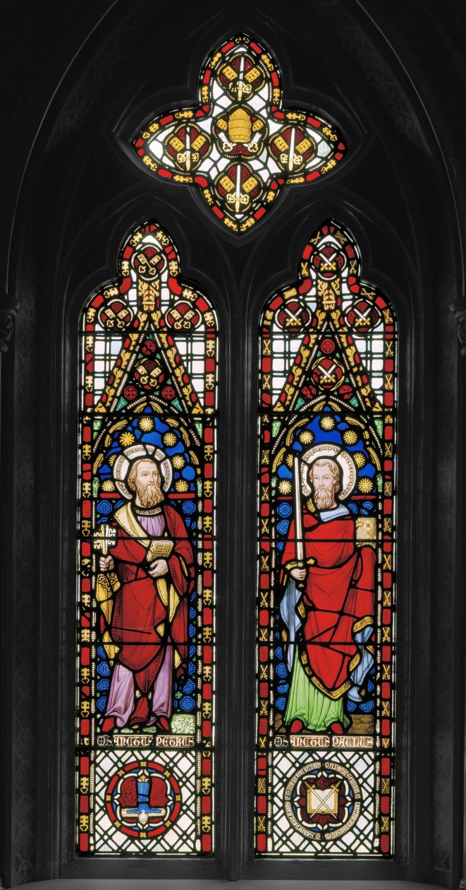 Aziz Peter ve Aziz Paul, c.1845 (vitray) by Augustus Welby Northmore Pugin