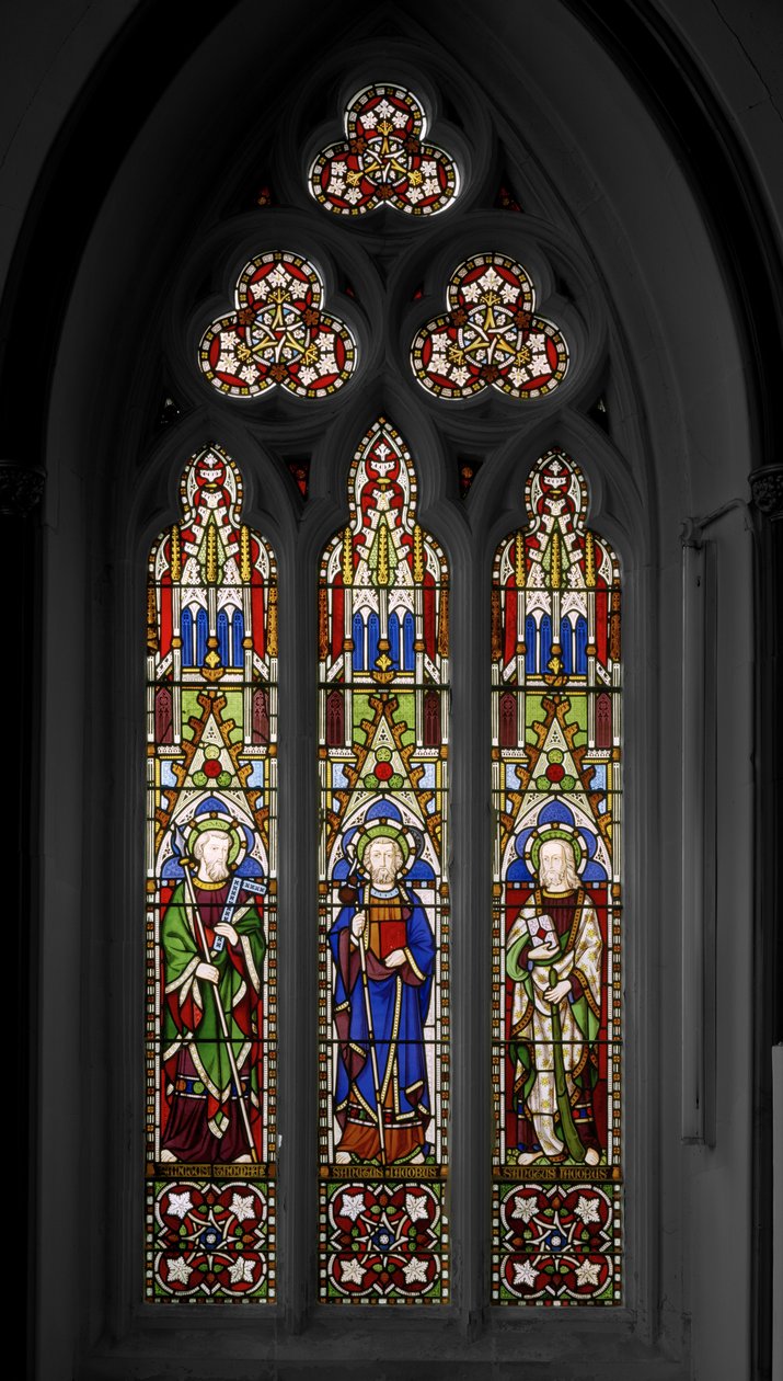 Aziz Thomas, Büyük Aziz James ve Aziz James Az, 1849 (vitray) by Augustus Welby Northmore Pugin