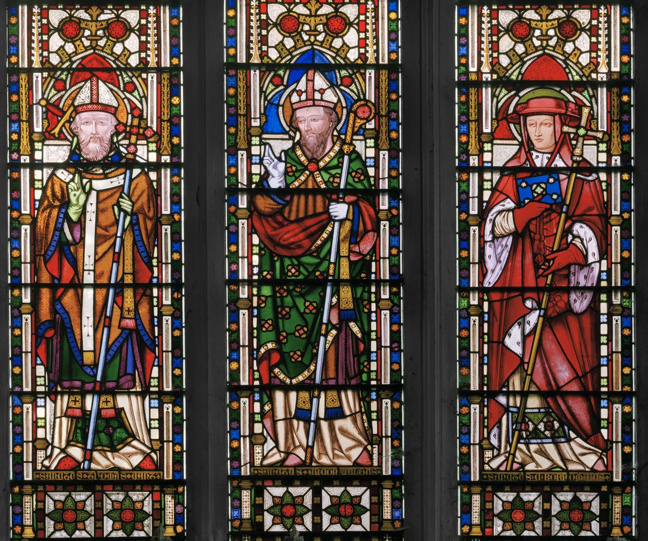 Azizler ile Meryem ve İsa, Doğu Penceresi, detay, 1847-48 (vitray) by Augustus Welby Northmore Pugin