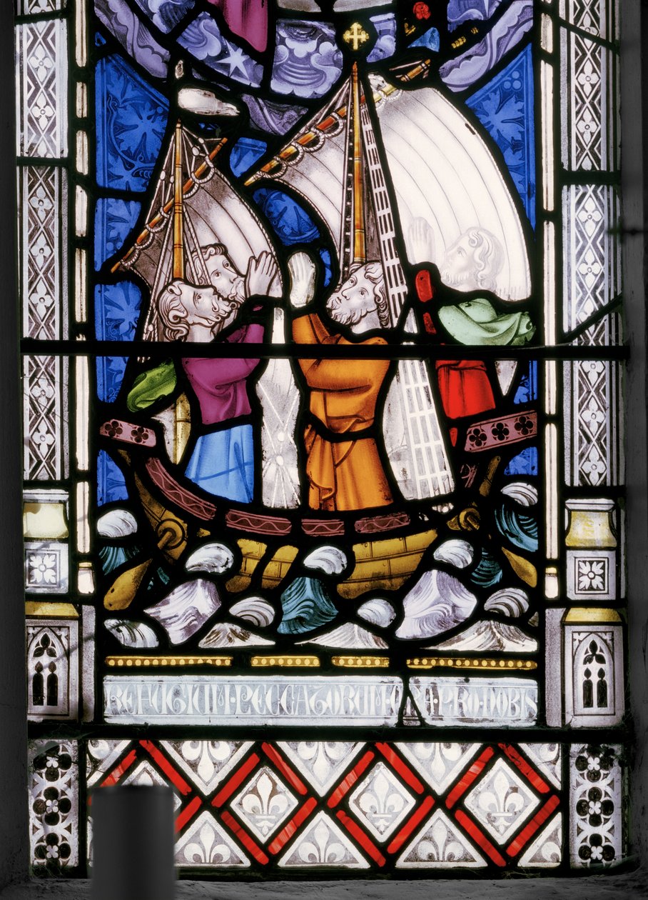 Bakire ve İsa hayatından sahneler, detay, 1851 (vitray) by Augustus Welby Northmore Pugin