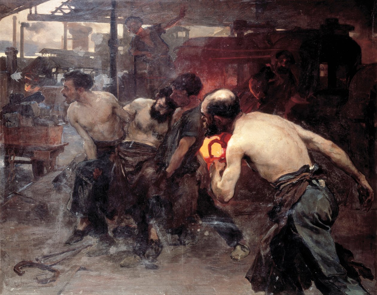 “İş kazası” Bir fabrikada çalışan bir işçi, iş arkadaşları tarafından makine ve nakliye araçlarından biri tarafından yaralandı (resim) by Aurelio Arteta Errasti