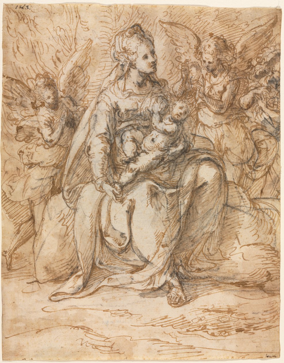 Meleklerle Madonna ve Çocuk by Aurelio Luini