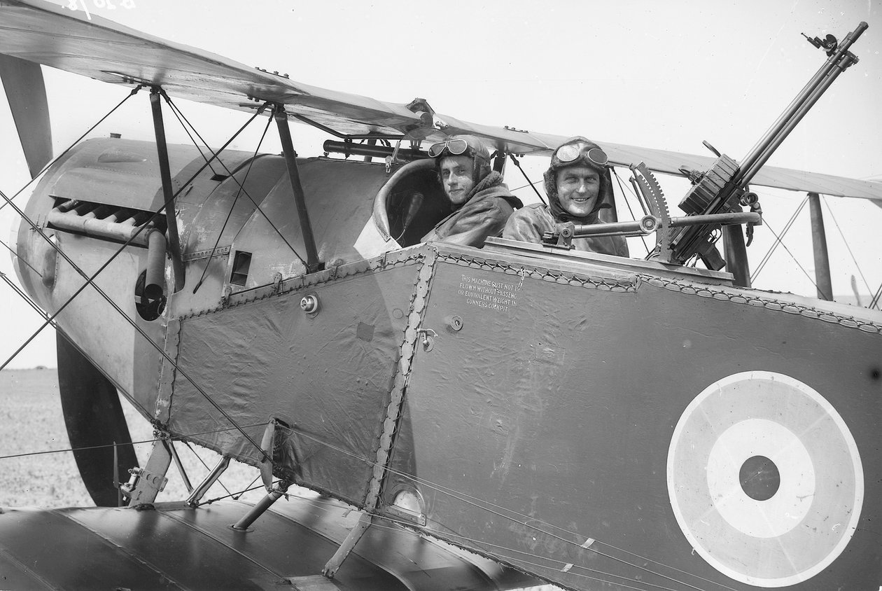 Bir Bristol Fighter makinesinde Avustralya Uçan Kolordusu