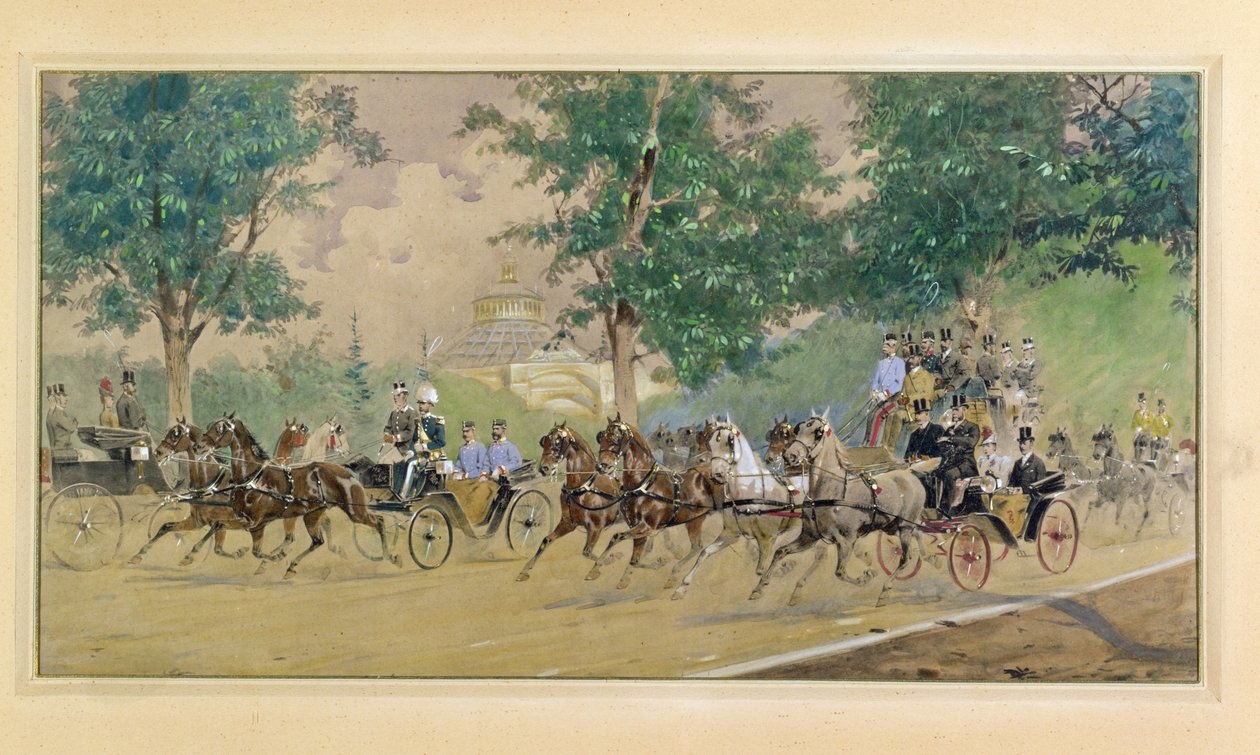 Rotunda, Viyana yakınlarında Araba Sürme by Austrian School