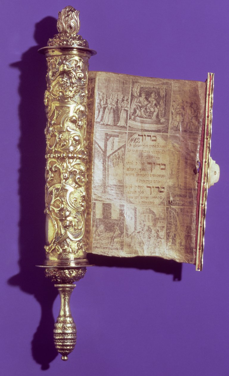 Gümüş bir kutuda Megillah (Ester Parşömeni), Viyana, c.1715 by Austrian School