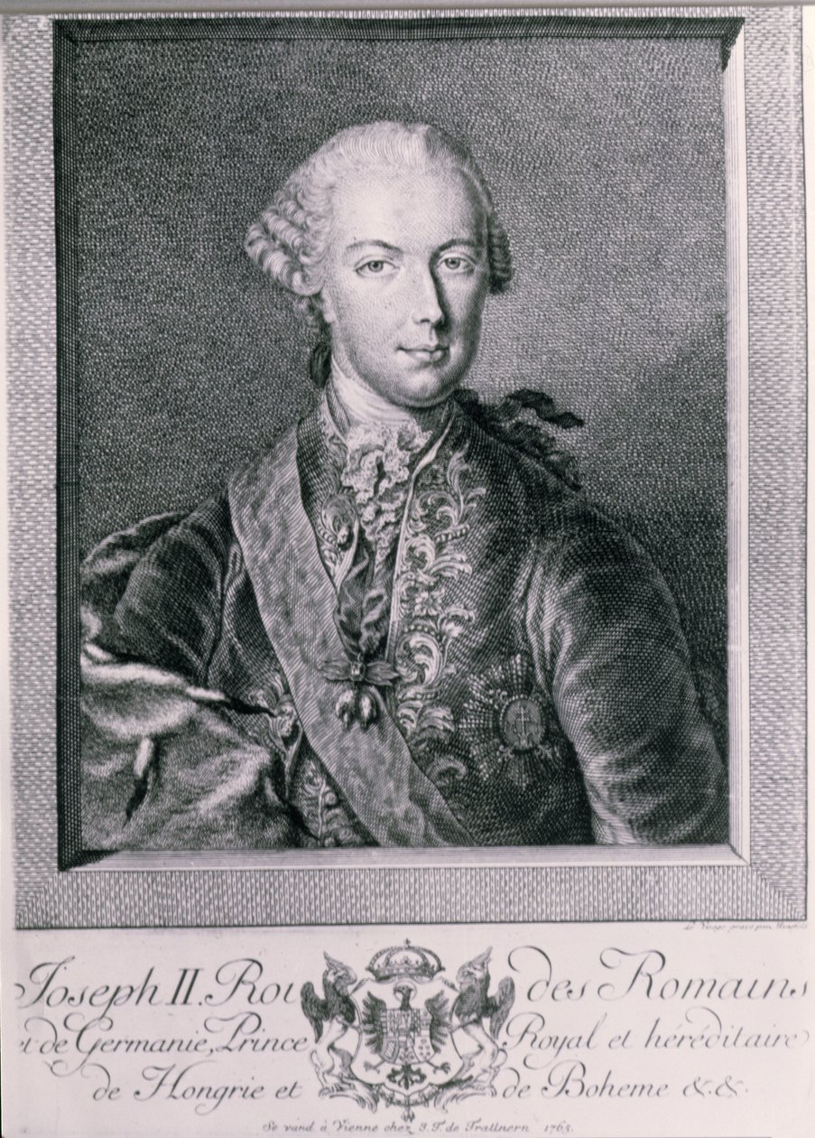 Joseph II (1741-90) portresi Almanya Kralı ve Kutsal Roma İmparatoru, 1763 by Austrian School