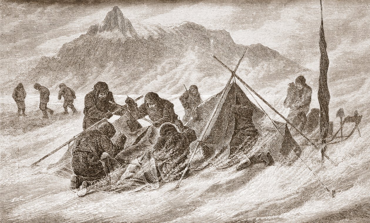 Bir kar fırtınası sırasında yırtık genişler, 1876 by Austrian School