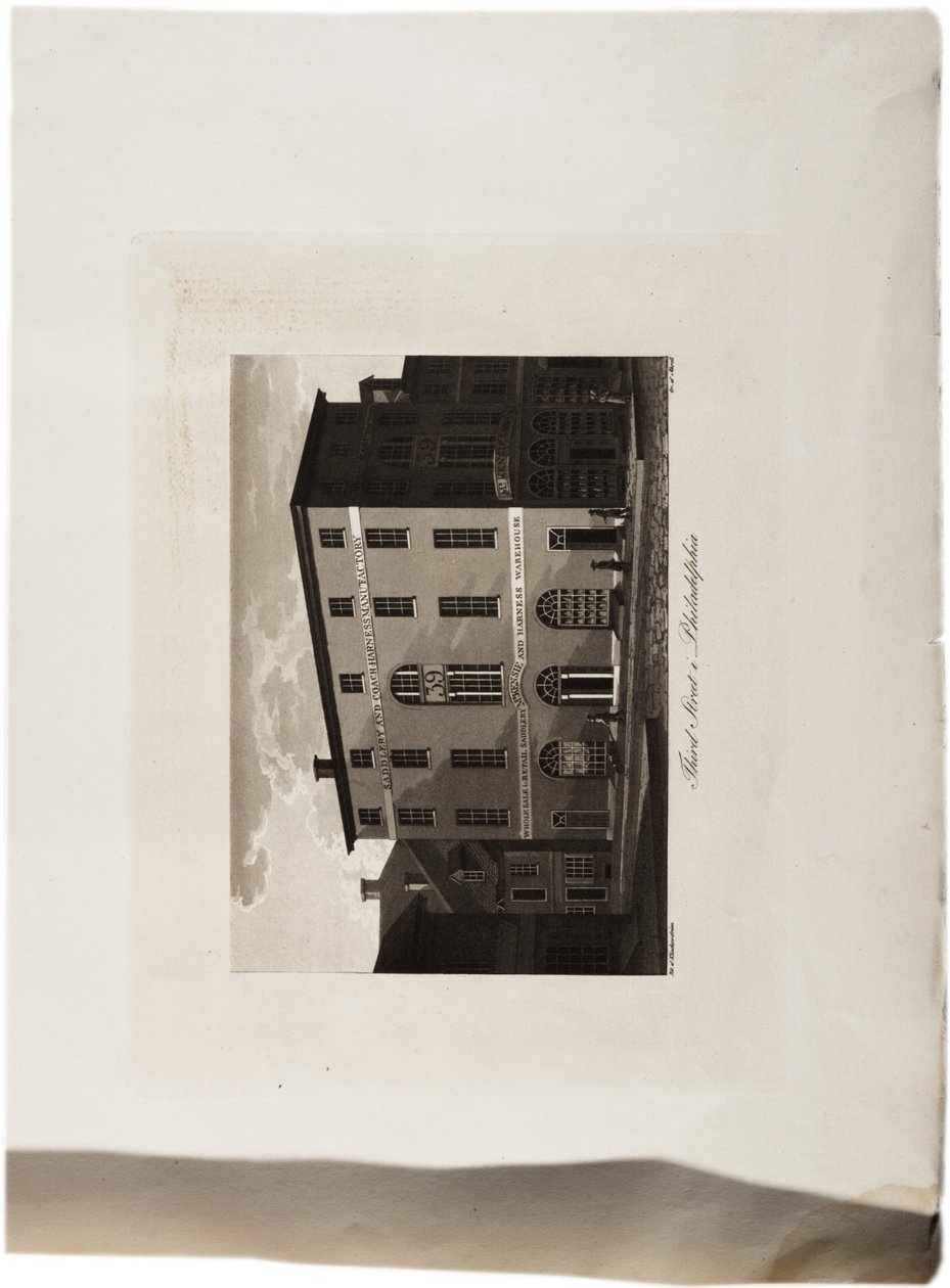 Üçüncü Cadde, Philadelphia, Amerika Birleşik Devletleri Atlasından, 1824 (aquatint) by Axel Leonhard Klinckowström
