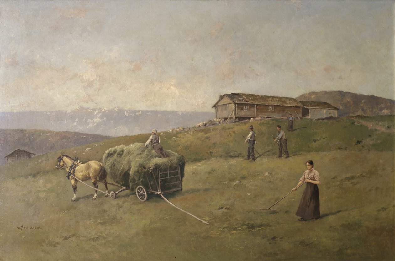 Sürüş Samanı (tuval üzerine yağlı boya) by Axel Hjalmar Ender