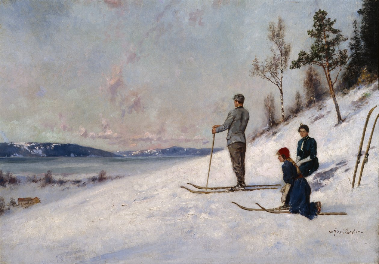 Kayakçı (tuval üzerine yağlı boya) by Axel Hjalmar Ender