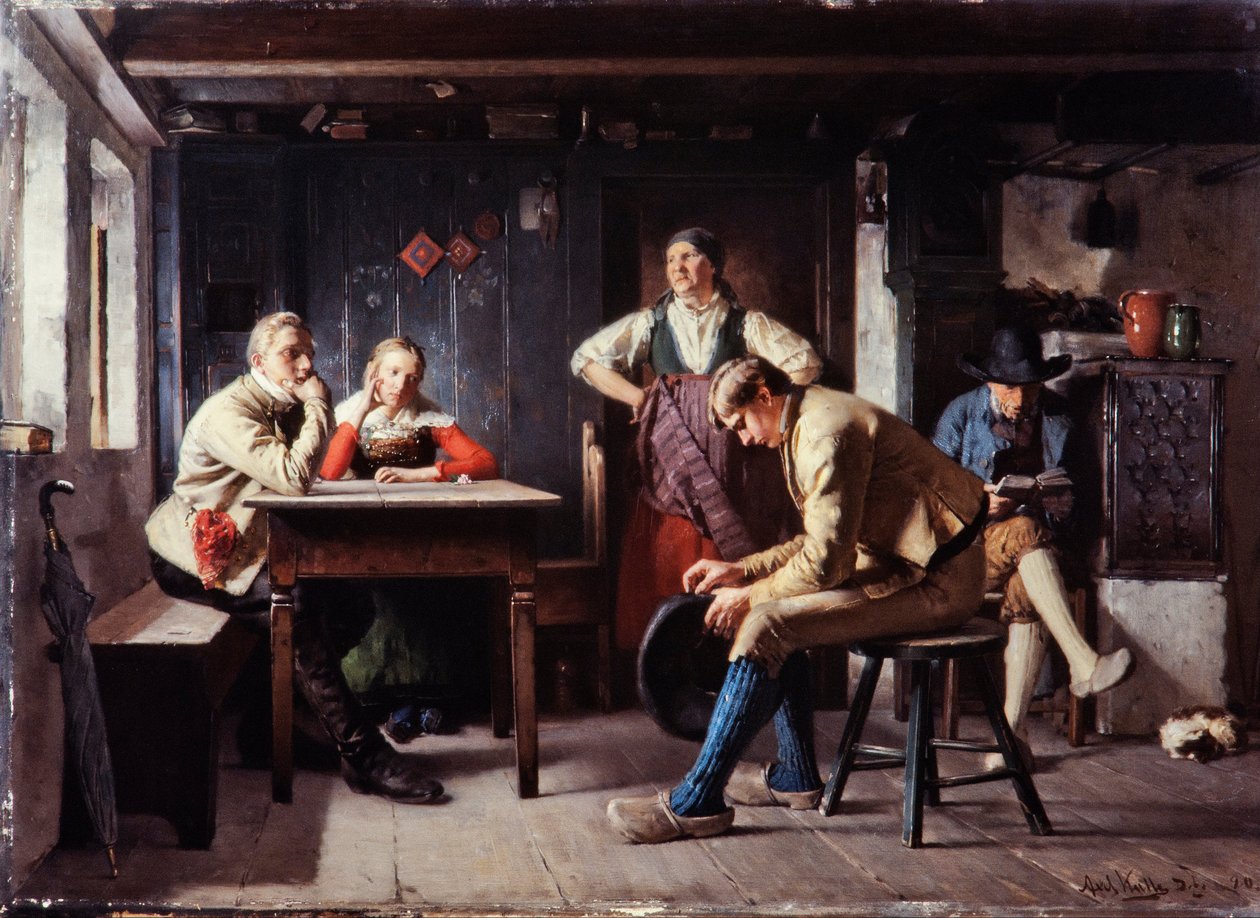 Öneri (Rakipler), 1880 dolayları (tuval üzerine yağlı boya) by Axel Kulle