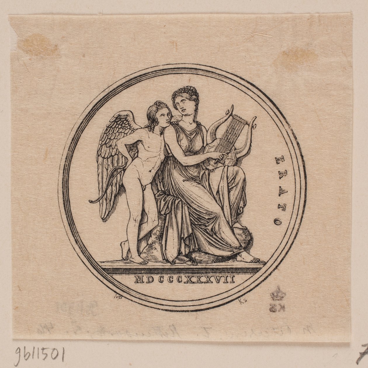 Erato tarafından yapılan madalya by Axel Theodor Kittendorff
