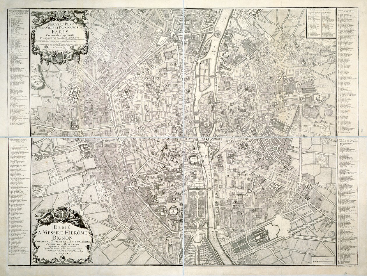 Paris Haritası, 1723 by B. Jaillot