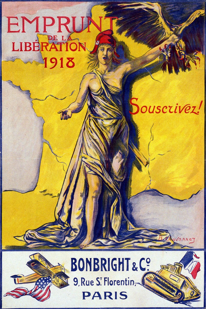 “” The Loan of Liberation 1918 posteri: Abone ol! "" - hasta. B. Chavannaz, Hakları Saklıdır. by B. Chavannaz