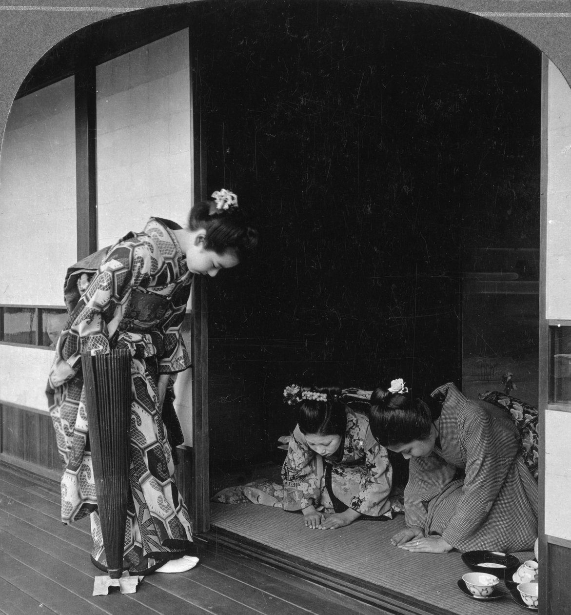 Üç Japon kadın, Japonya, 1905. by B. L. Singley