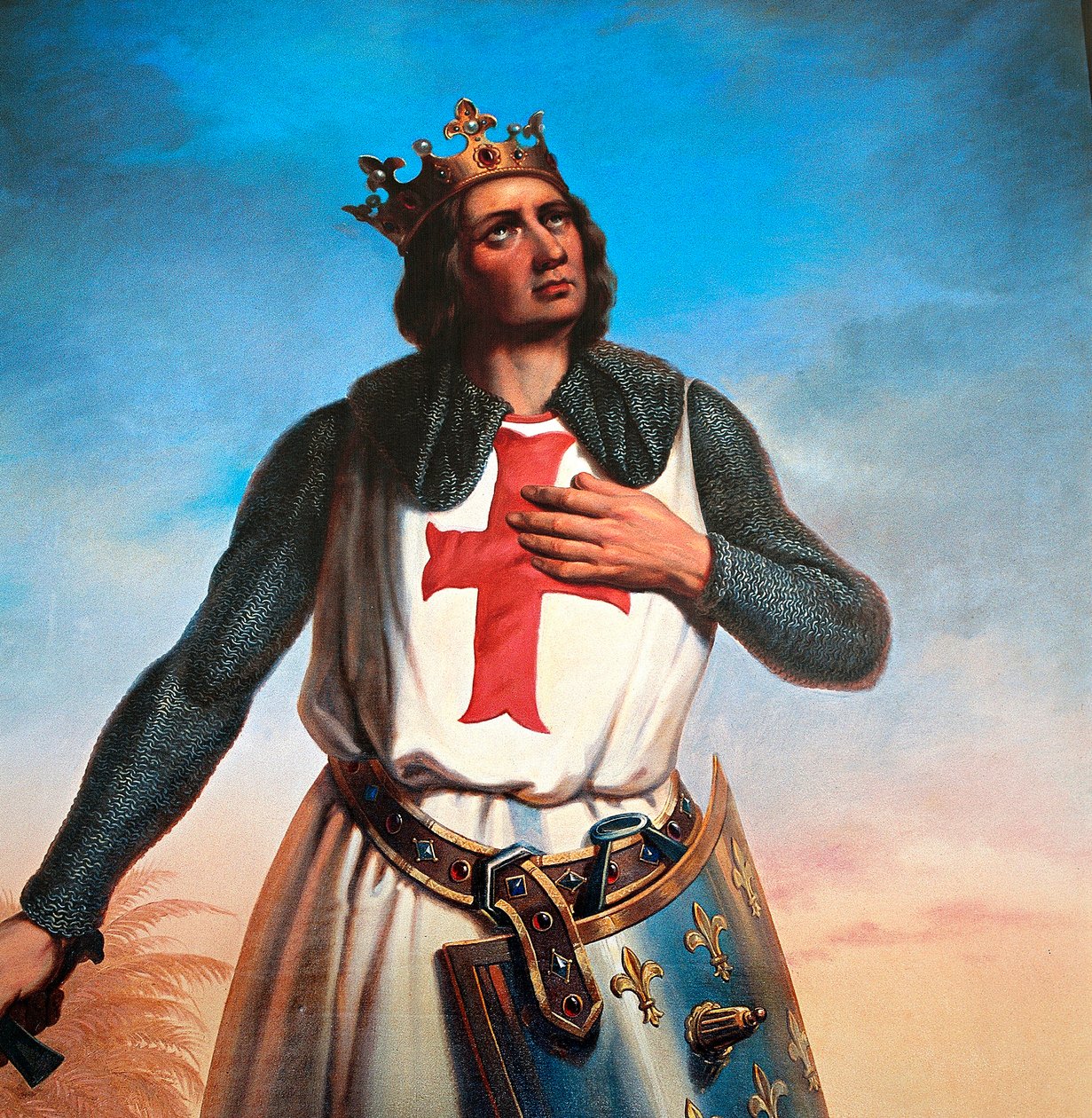 Saint louis denilen Fransa kralı louis ix portresi by B. Strobl