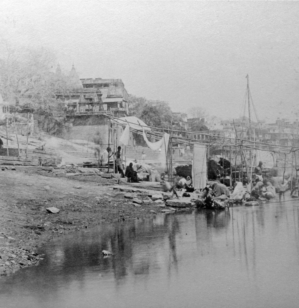 Banyo ghat, Benares, Hindistan, 19. yüzyılın sonu veya 20. yüzyılın başı by B. W. Kilburn