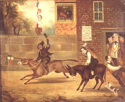 Cock and Bottle Inn Dışında Bir Eşek Yarışı by B White