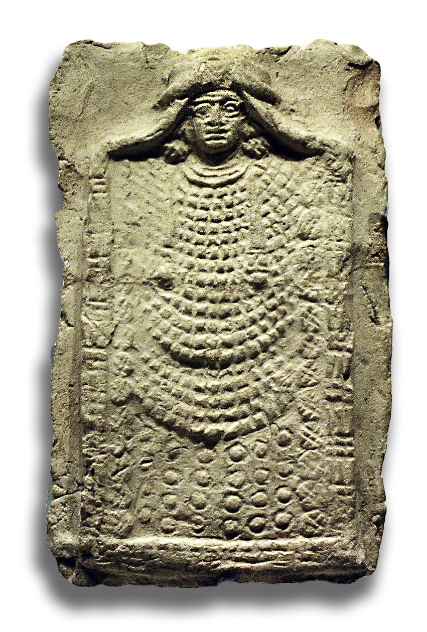Bir Babil tanrısını tasvir eden kabartma (kil) by Babylonian