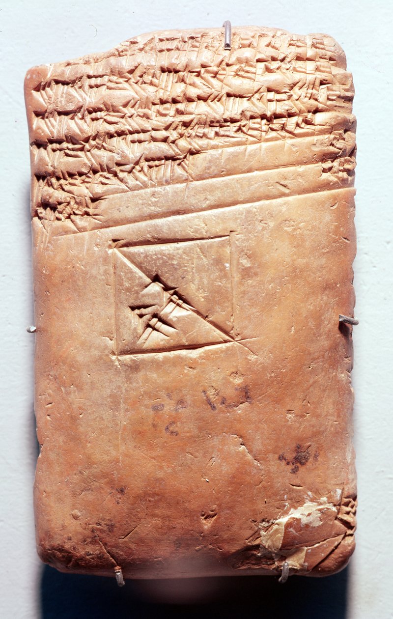Çivi yazısı ile tablet, c.1830-1530 M.Ö. (kil) by Babylonian