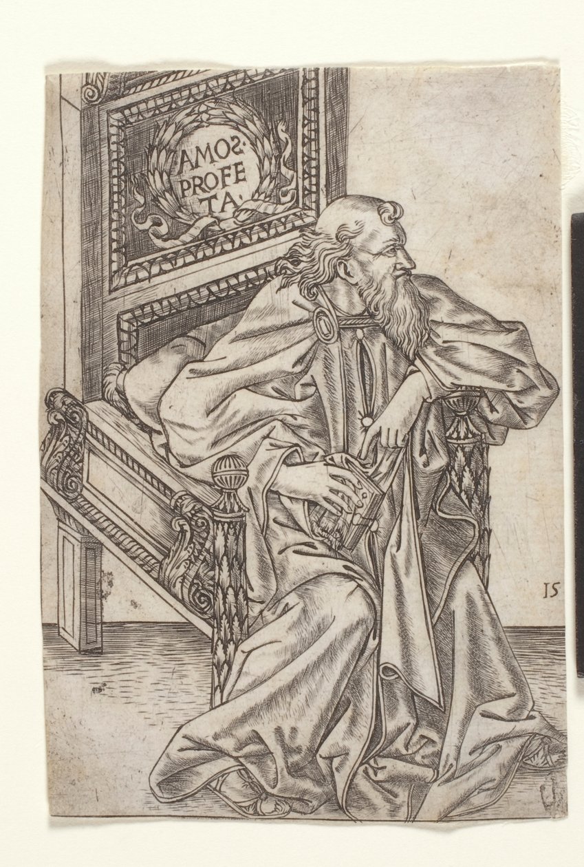 Amos, 'Peygamberler'den, 1475 dolayları (gravür) by Baccio Baldini