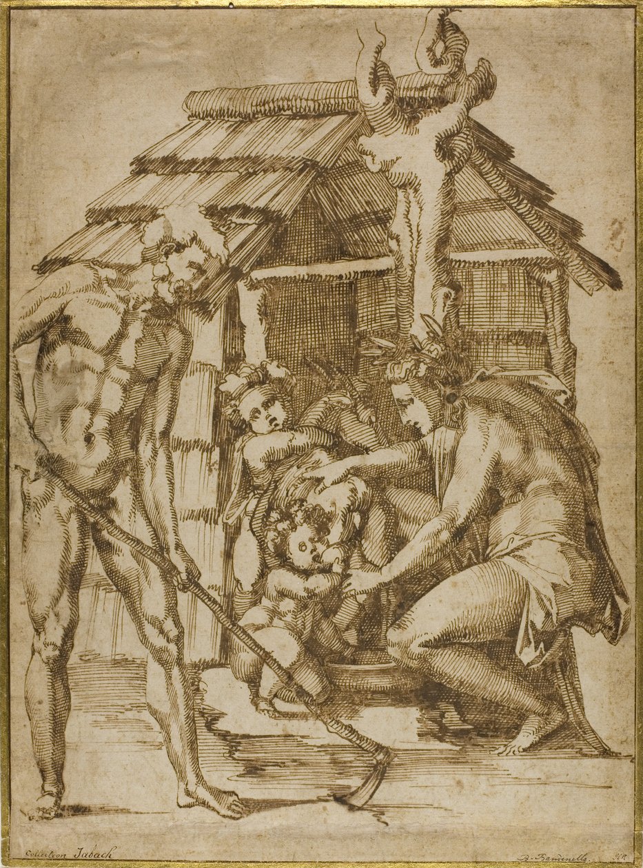 Sığınma Evinden Önce İlk Aile, 1547-48 by Baccio Bandinelli