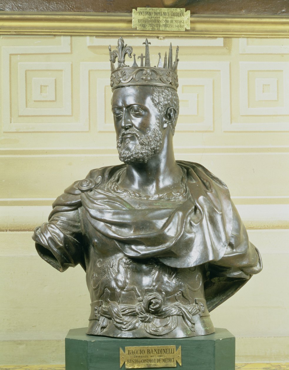 Cosimo I de Medici'nin Portre Büstü (1519-74) c.1557 (bronz) by Baccio Bandinelli
