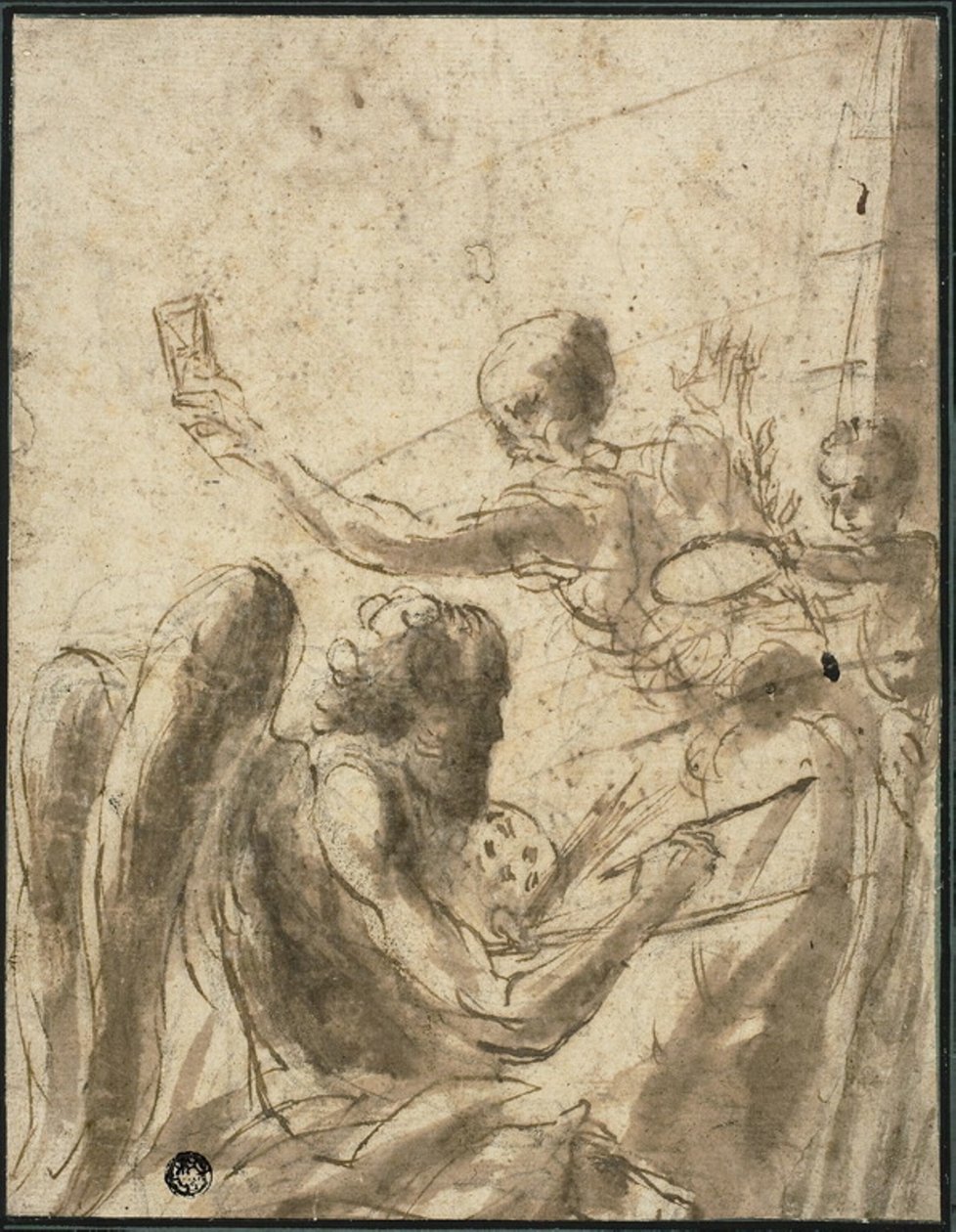 Zaman ve Şöhret Alegorisi by Baccio del Bianco