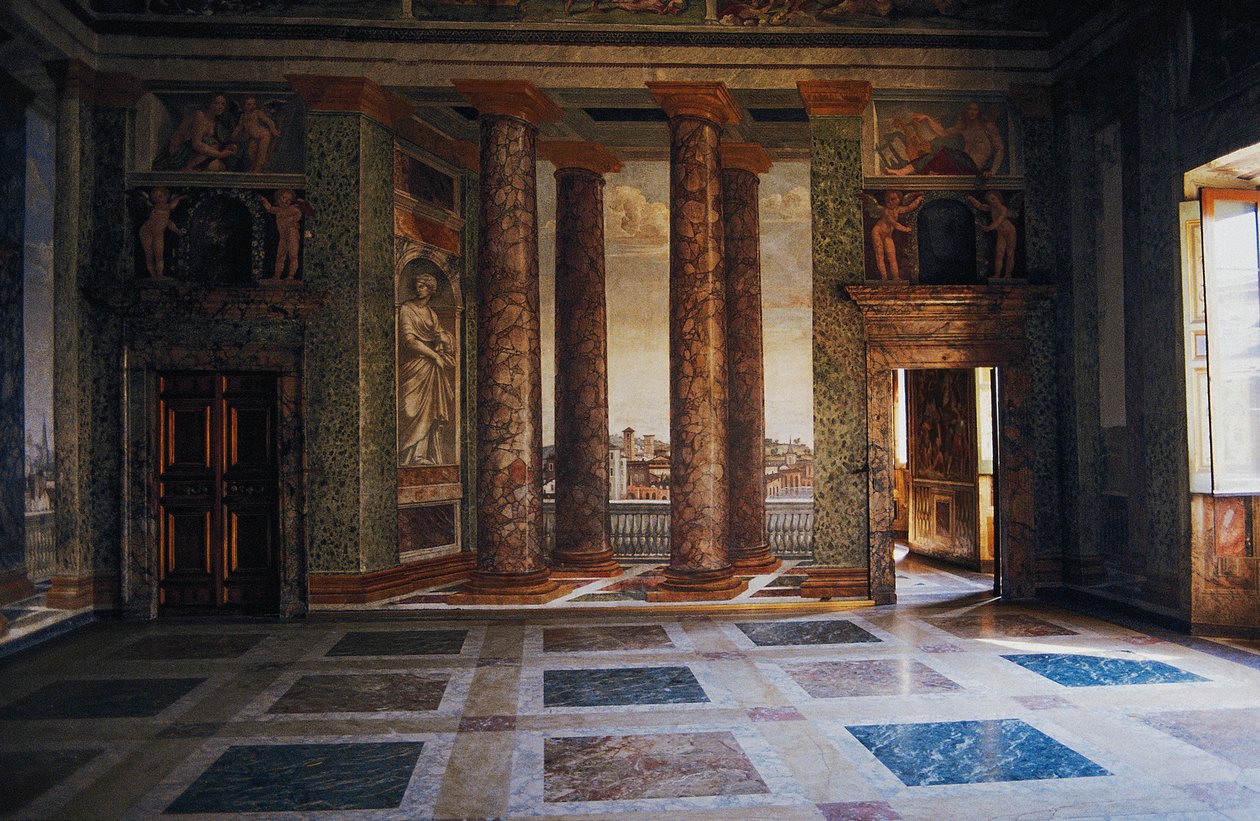 Perspektif Salonundaki Fresk by Baldassarre Peruzzi