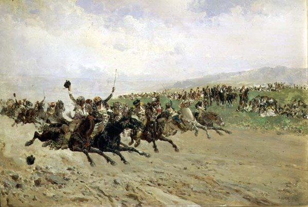 Endülüs: Bir Fuarda At Yarışı, 19. yüzyıl sonu by Baldomero Calopre y Gimenez