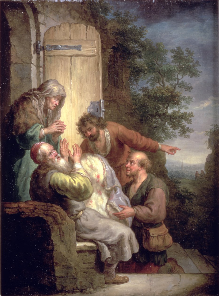 Yakup, Yusuf'un paltosunu takdim etti by Balthasar Beschey