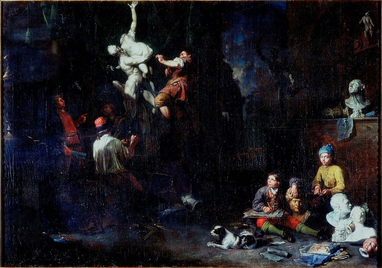 Bir Heykeltıraşın Atölyesi, 1706 by Balthasar van den Bossche