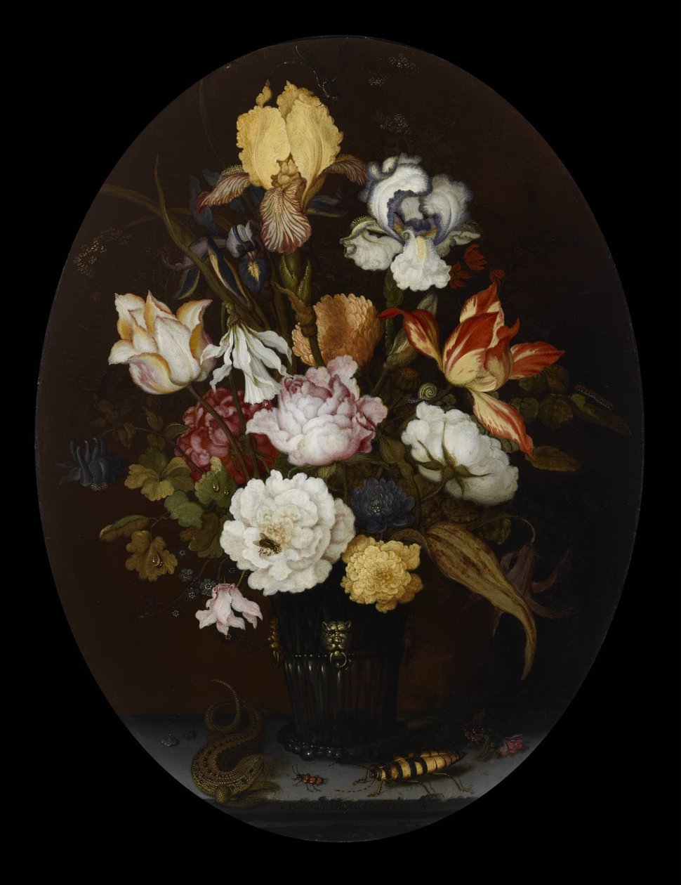 Cam Vazoda Çiçeklerin Natürmort by Balthasar van der Ast