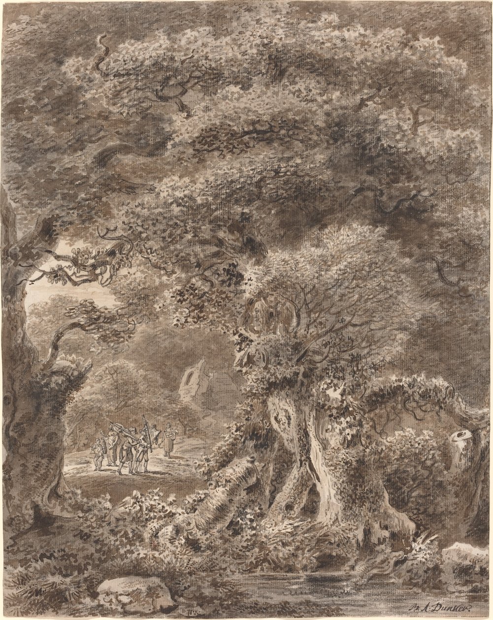 Ormanda Yolculuk Müzisyenler by Balthasar Anton Dunker