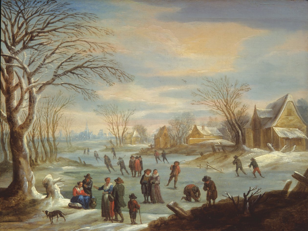 Patenciler ile Kış Manzarası by Balthasar Beschey