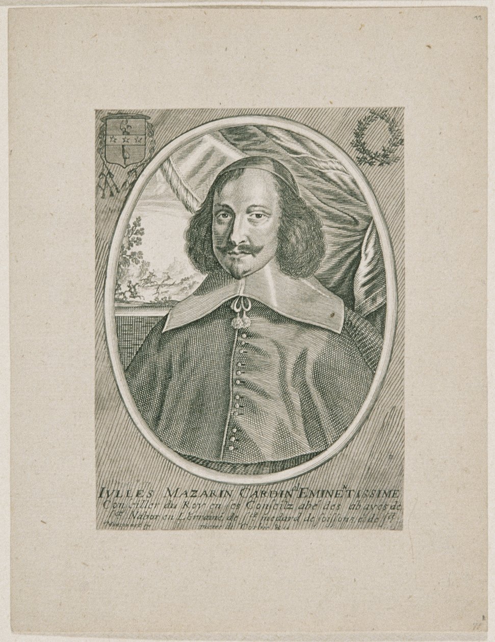 Kardinal Jules Mazarin by Balthasar Moncornet