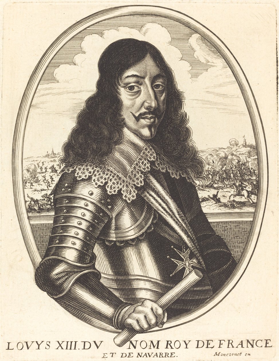 Louis XIII, Fransa Kralı by Balthasar Moncornet