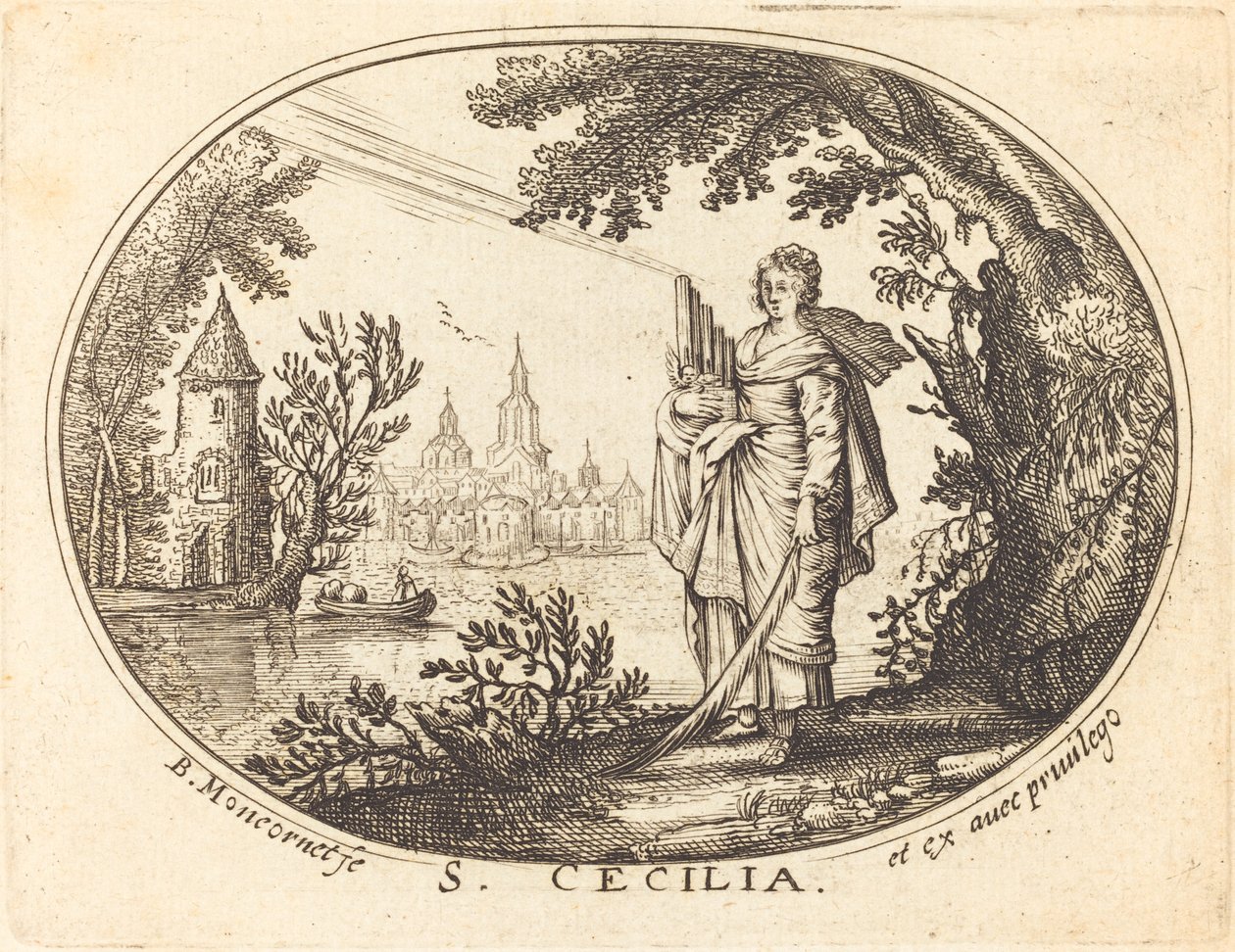 Bir Peyzajda Aziz Cecilia by Balthasar Moncornet