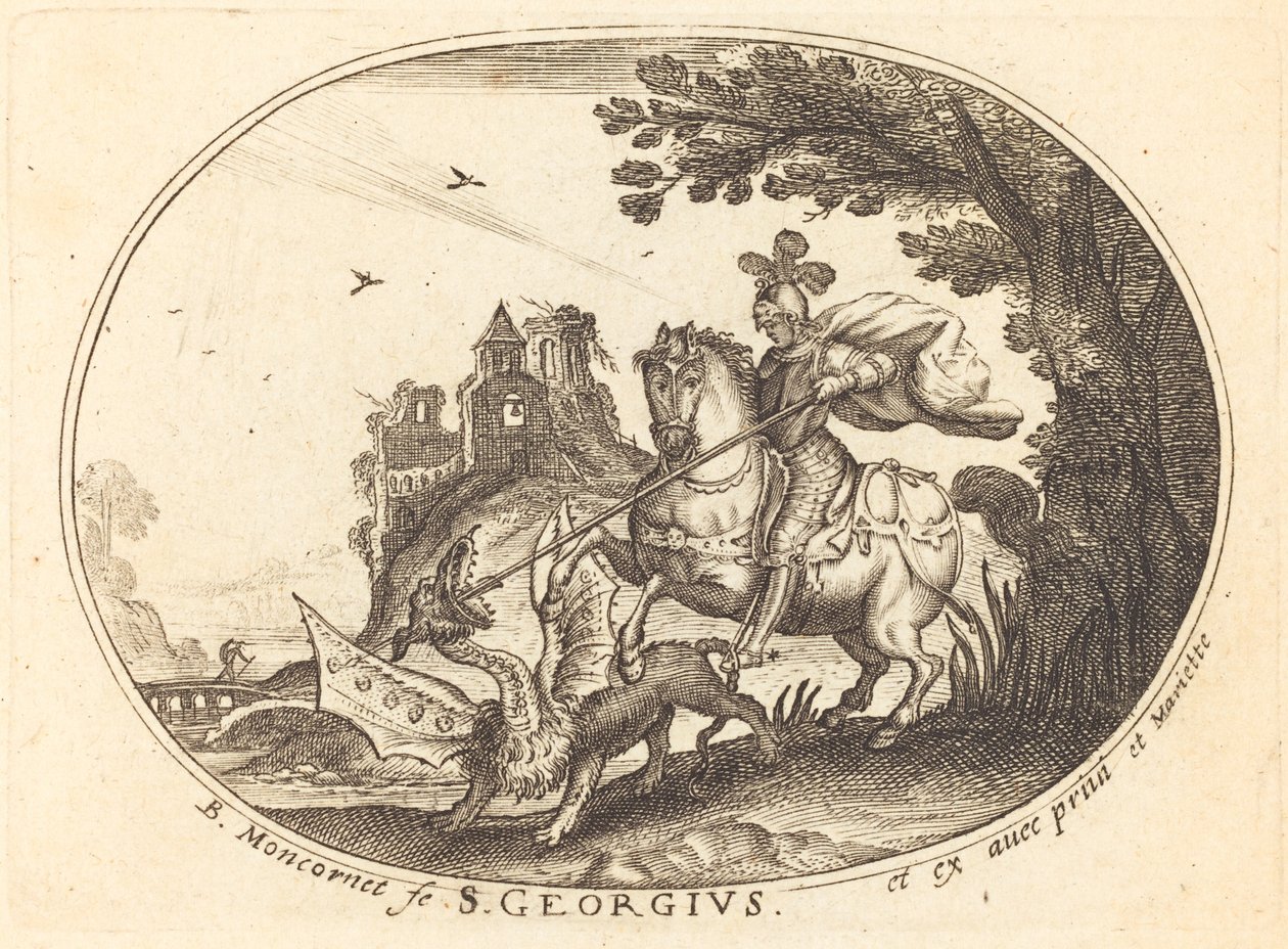 Aziz George ve Ejderha by Balthasar Moncornet