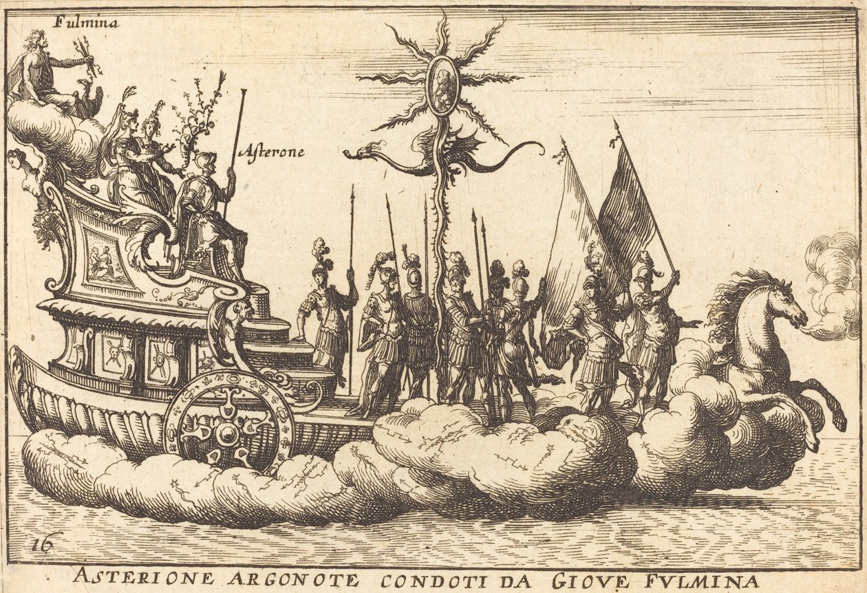 Jüpiter liderliğindeki Argonote Asterion Fulminasyona Geçiyor by Balthasar Moncornet after Remigio Cantagallina