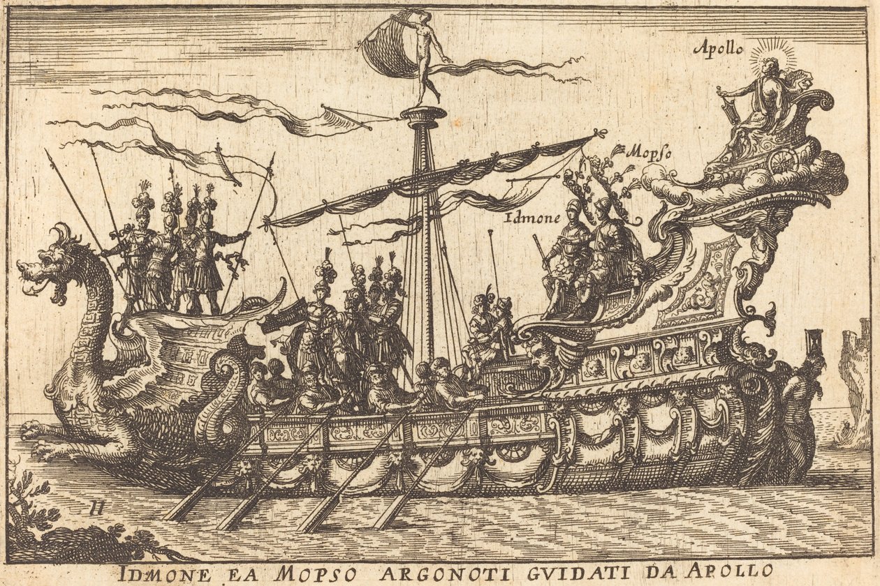 Apollo liderliğindeki Idinone ve Mopso Argonoti by Balthasar Moncornet after Remigio Cantagallina