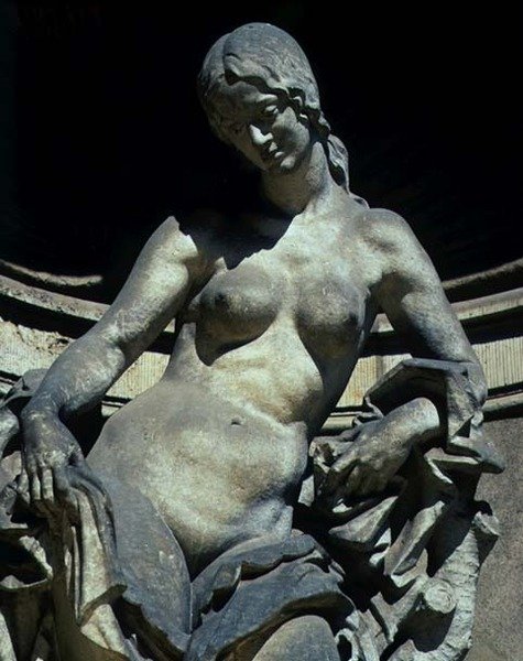 Bir peri heykelinden detay by Balthasar Permoser