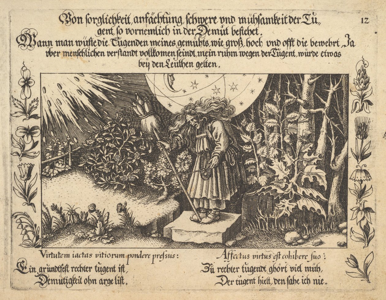 Dikkatli takdir, ağırlık ve erdemin zahmetinden, özellikle alçakgönüllülükten..., 1652. by Balthasar Schwan