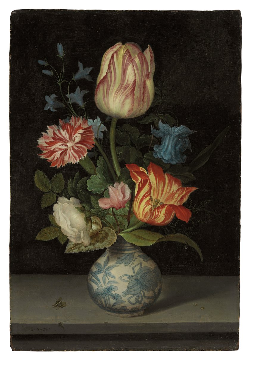 Wanli vazoda çiçeklik by Balthasar van der Ast