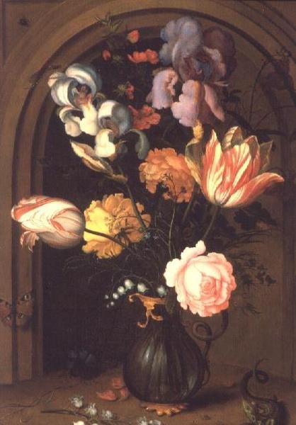 Vazoda Çiçeklerin Natürmortu by Balthasar van der Ast
