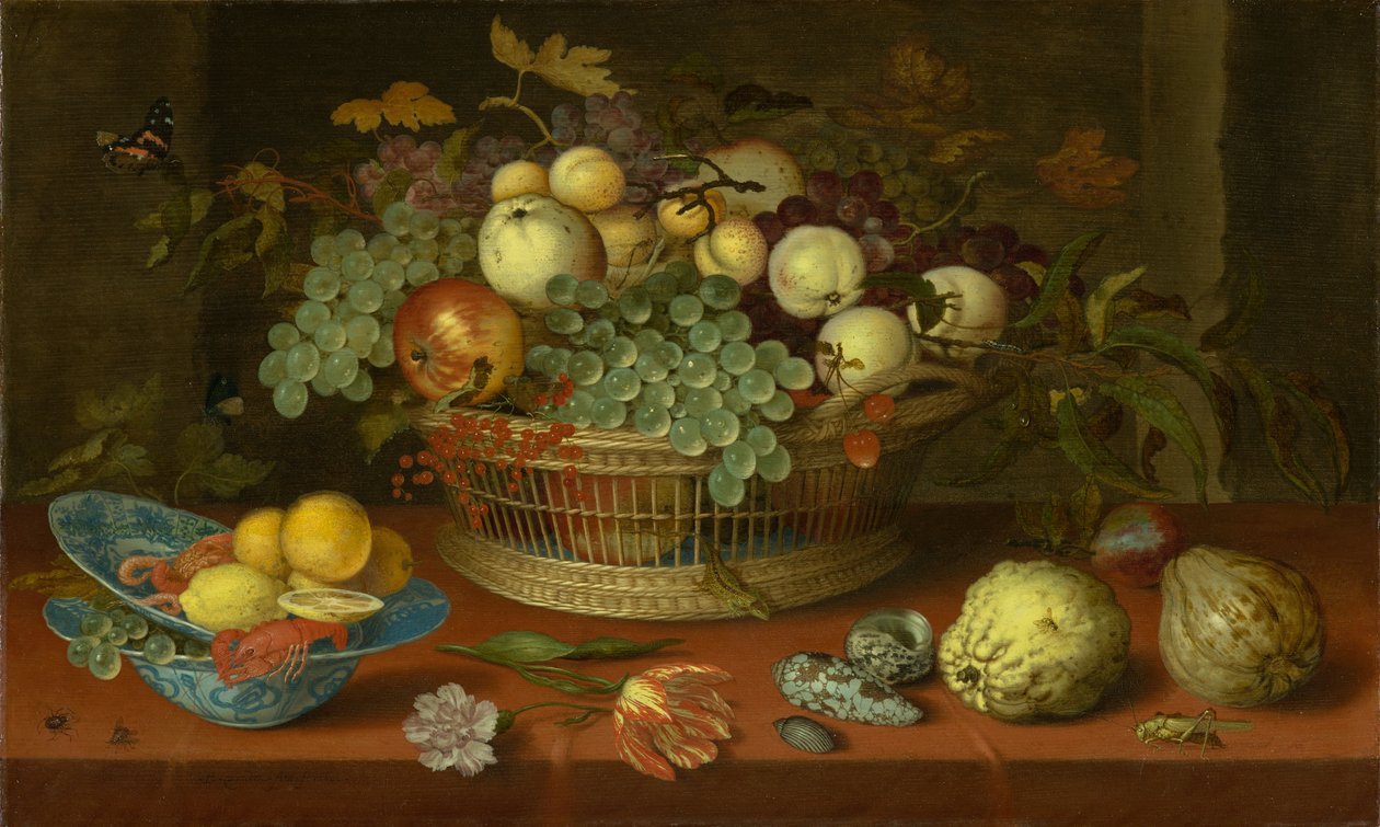 Meyve Sepeti ile Natürmort, 1622 by Balthasar van der Ast