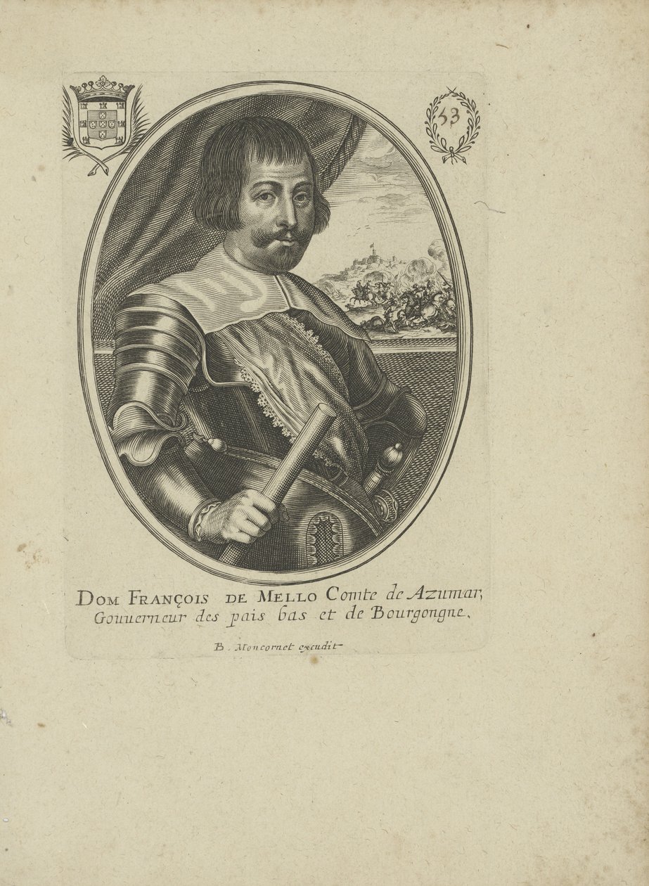 Francisco Manuel de Mello 1608-1666, bir 1640-1650. by Balthazar Moncornet