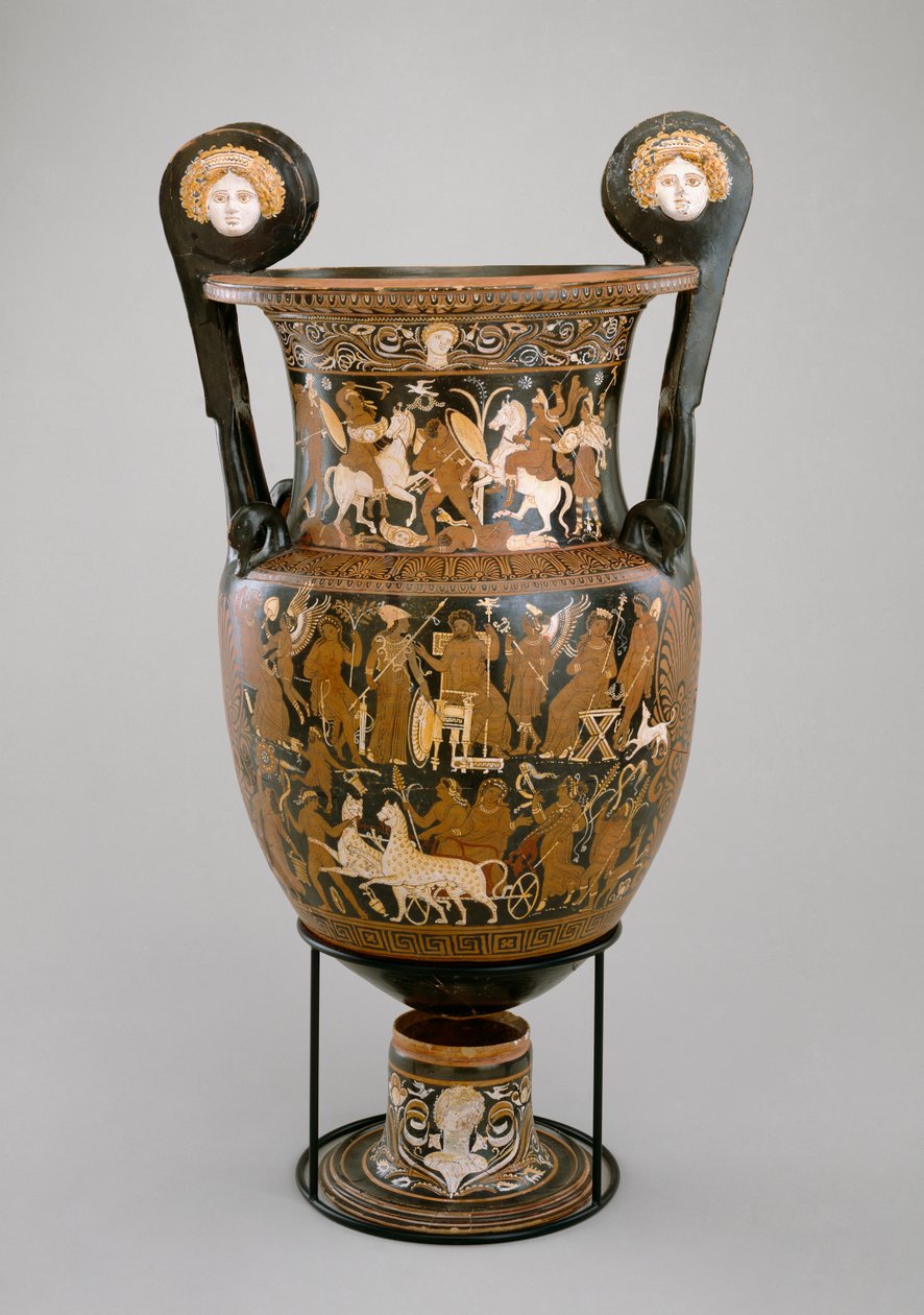 Volute krater, Puglia, MÖ 320-310 (kil) (ayrıca bkz. 321232) by Baltimore Painter